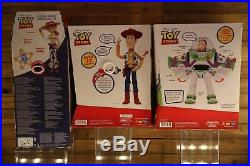 Toy Story Full Size Talking BUZZ LIGHTYEAR, WOODY, & JESSE + 2 Adjustable Stands
