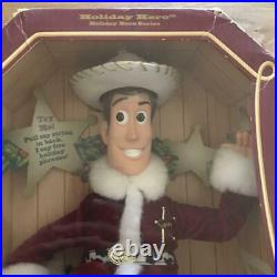 Toy Story Holiday Woody Talking Figure Doll Rare Mattel Pixar Movie Animation