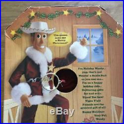 Toy Story Holiday Woody Talking Figure Doll Rare Mattel Pixar Movie Animation 7