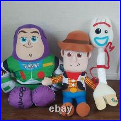 Toy Story Plush Toy Doll Woody Buzz Forky Lot of 3 Character Goods m0653