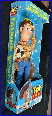 Toy Story Poseable Pull String Talking Woody Thinkway 1995 NEW NIB, 16 Disney