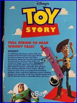 Toy Story Poseable Pull String Talking Woody Thinkway 1995 NEW NIB, 16 Disney