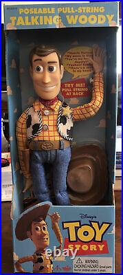 Toy Story Poseable Pull String Talking Woody Thinkway 1995 Original Disney Pixar