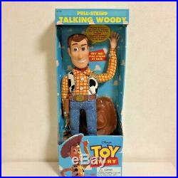 Toy Story Poseable Pull-String Talking Woody Thinkway 1995 original Disney F/S