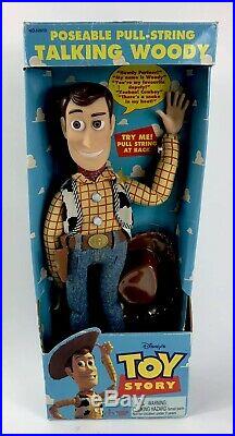 Toy Story Poseable Pull-String Talking Woody Thinkway original 1995 Disney Pixar