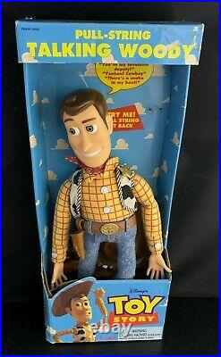 Toy Story Pull String Talking Woody- 16.5 Think Way Disney Pixar (In Box)