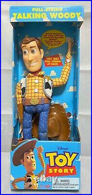 Toy Story Pull String Talking Woody Doll Figure Thinkway Toys 1995
