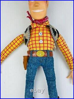 Toy Story Pull String Talking Woody Doll With Hat Thinkway Toys Original Disney