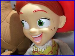 Toy Story Pull String Talking Woody & Jessie 15 Dolls With Hats Works! + Scout
