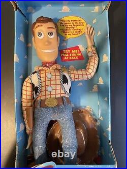 Toy Story Pull String Talking Woody New Think Way Vintage 1995 Disney