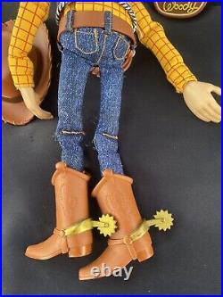 Toy Story Pull String Talking Woody Think Way Vintage Disney Working Excellent