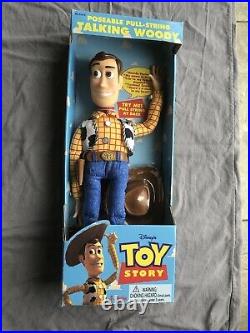 Toy Story Pull String Talking Woody Thinkway 1995 Original Disney Pixar