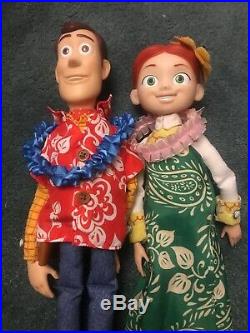 Toy Story Rare Woody And Jessie Hawaiian Vacation Dolls Disney Pixar Complete