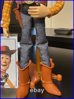 Toy Story Signature Collection Talking Woody Doll with Stand, COA THINKWAY TOYS