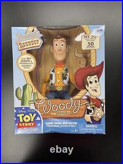Toy Story Signature Collection Thinkway Cloud Logo Talking Woody Doll WORKS