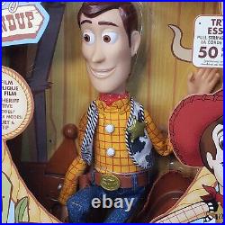 Toy Story Signature Collection Thinkway White Logo Talking Woody Doll Excellent