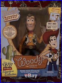 Toy Story Signature Collection Woody Doll Talking Pull String Andys Room New