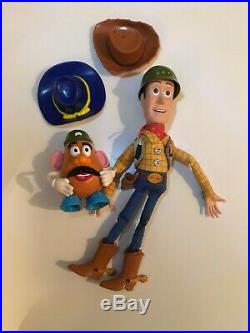 Toy Story Squad Leader Woody All 3 Hats Rare Disney Pixar Doll Figure