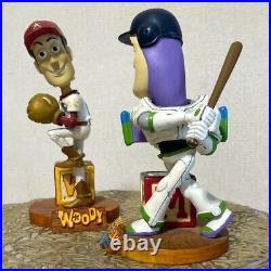 Toy Story Strikeout Woody and Slugger Buzz Lightyear Bobbleheads Used