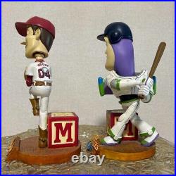 Toy Story Strikeout Woody and Slugger Buzz Lightyear Bobbleheads Used