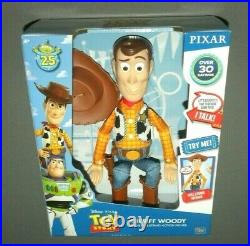 Toy Story Talking Sheriff Woody Doll Thinkway Deluxe Pull String Figure 12" 