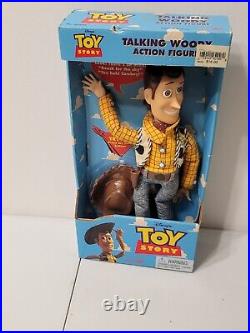 Toy Story Talking Woody Doll Press Shirt Button Thinkway #62948 New