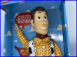 Toy Story Talking Woody Doll Press Shirt Button VTG Thinkway #62948 NRFB HTF
