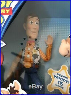 Toy Story Talking Woody With Bullseye Plush Dolls Brand New Disney Pixar