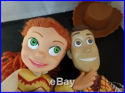 Toy Story Talking Yodel Jessie Woody Push Button Dolls Used WORKING THINKWAY