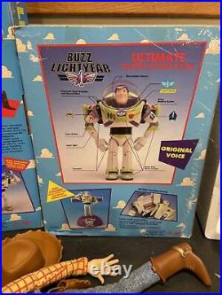 Toy Story Thinkway Pull-String Talking Woody Buzz Lightyear Vintage 1995! Read