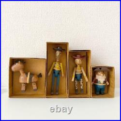 Toy Story Wooden Doll Set of 4 Woody Jessie Prospector Bullseye
