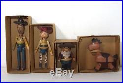 Toy Story Wooden Doll Woody/Jessie/Prospector/Bullseye Complete Set Young Epoch