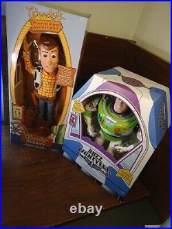 Toy Story Woody + Buzz Lightyear Interactive Talking Action Figure-NEW-Free S&H