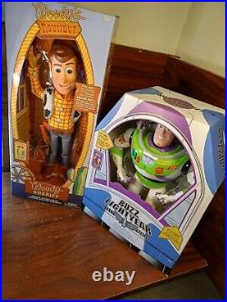 Toy Story Woody + Buzz Lightyear Interactive Talking Action Figure-NEW-Free S&H