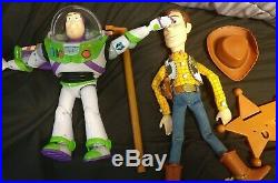 Toy Story Woody & Buzz Lightyear Signature Collection Talking Figures- Used
