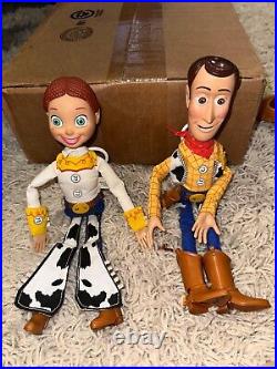 Toy Story Woody & Jesse Pull String 12 Inch Dolls + Buzz Lightyear Rare find