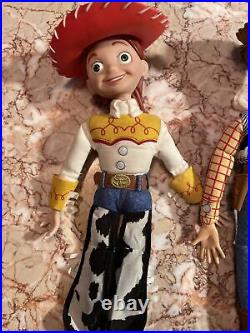 Toy Story Woody & Jessie Talking Pull String Dolls Thinkway Toys TESTED