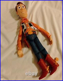 Toy Story Woody Pull String Talking 15 Doll Disney Pixar Thinkway Works No hat