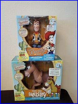 Toy Story Woody's Roundup Talking Sheriff Woody + Bullseye Signature Collection