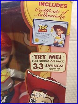 Toy Story Woodys Roundup Deluxe Yodeling Cowgirl Talking Jessie Doll With Hat