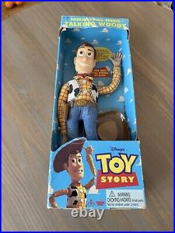 Toy Walt Disney Toy Story 1995 Talking Pull String 1st Edition Woody NIB
