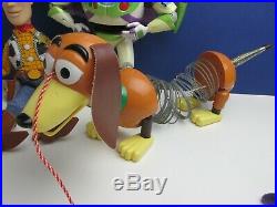 Toy story 3 4 BUZZ LIGHTYEAR WOODY DOLL action figure SLINKY STRETCH DISNEY set