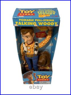 True 1st Edition 1995 Toy Story Poseable Pull-String Talking Woody Thinkway NEW