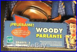ULTRA RARE Toy Story Pull String Woody Speaks in Spanish HASBRO 2002