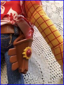 Used Disney Store Toy Story WOODY Hawaiian Vacation 16 Talking Pull-String Doll