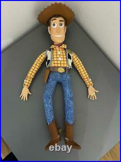 VINTAGE Disney Pixar Toy Story Talking Woody Pull String Doll Thinkway Toys