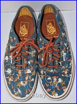 Vans x Toy Story Woody Disney Pixar Sneakers Denim Blue Sheriff Shoe M 6½ W 8 A+