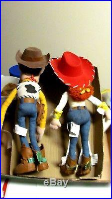 Vintage 18 Disney Toy Story Woody and Jessie Doll Set Good Condition