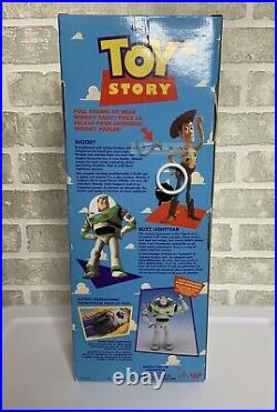 Vintage 1995 Disney Toy Story Pull-String Talking Woody Doll Thinkway New In Box