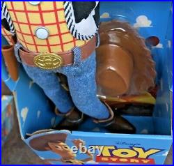 Vintage 1995 Thinkway Disney Pixar Toy Story Pull-String WOODY BUZZ Lightyear